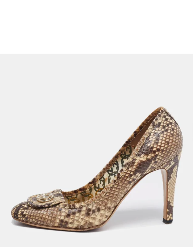 Python Square Toe Pumps
