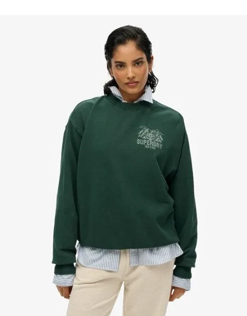 Superdry Lo-fi Outdoor Mono Crew Sweatshirt - Relaxed Fit, Crew Neckline