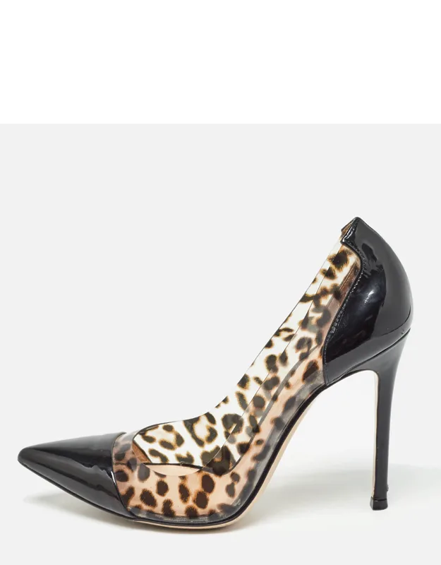 Gianvito Rossi Patent Leather And Pvc Plexi Pumps