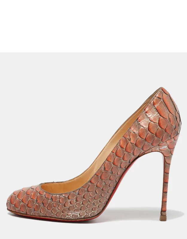 Two-tone Python Leather Fifi Pump