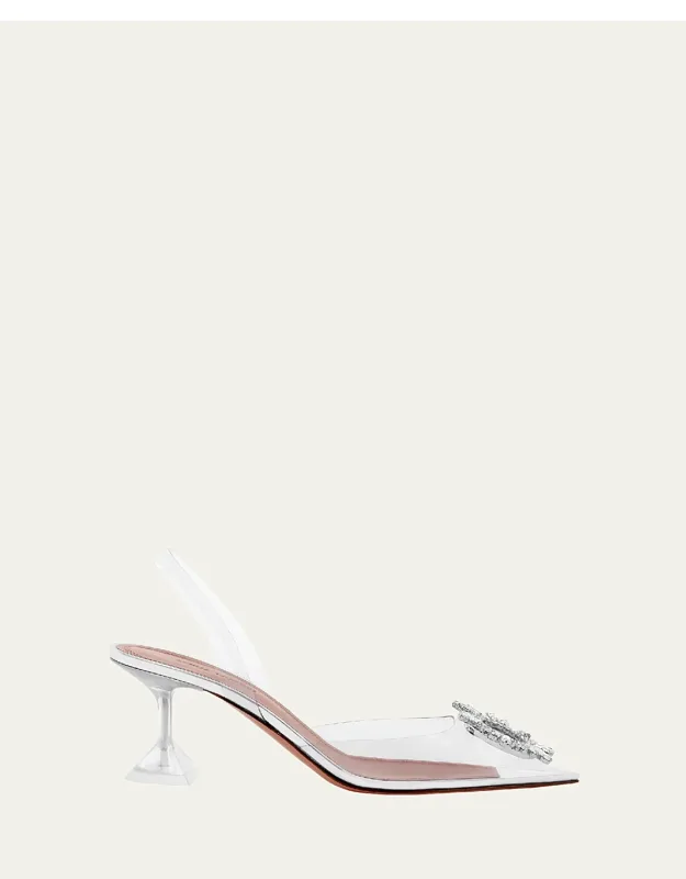 Clear Crystal Slingback Pumps
