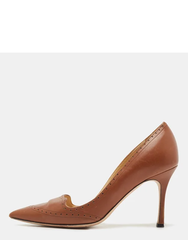 Leather Perforated Pumps