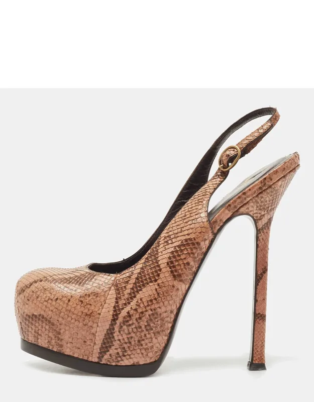 Snakeskin Leather Pumps
