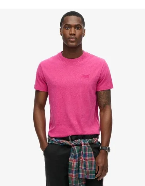 Superdry Organic Cotton Essential Logo T-shirt Ribbed Crew Neckline, Embroidered Logo