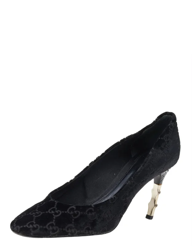 Velvet Bamboo Pumps