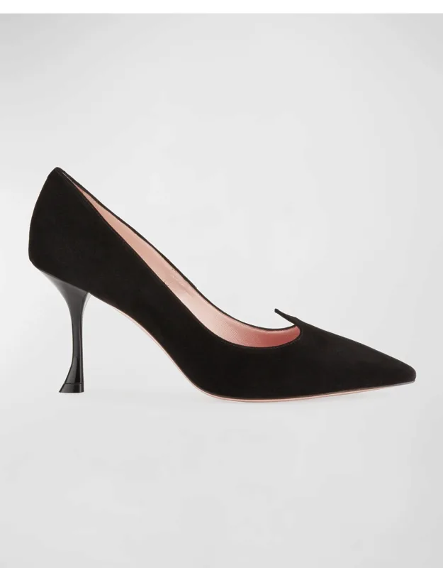 Heart-shaped Suede Pumps