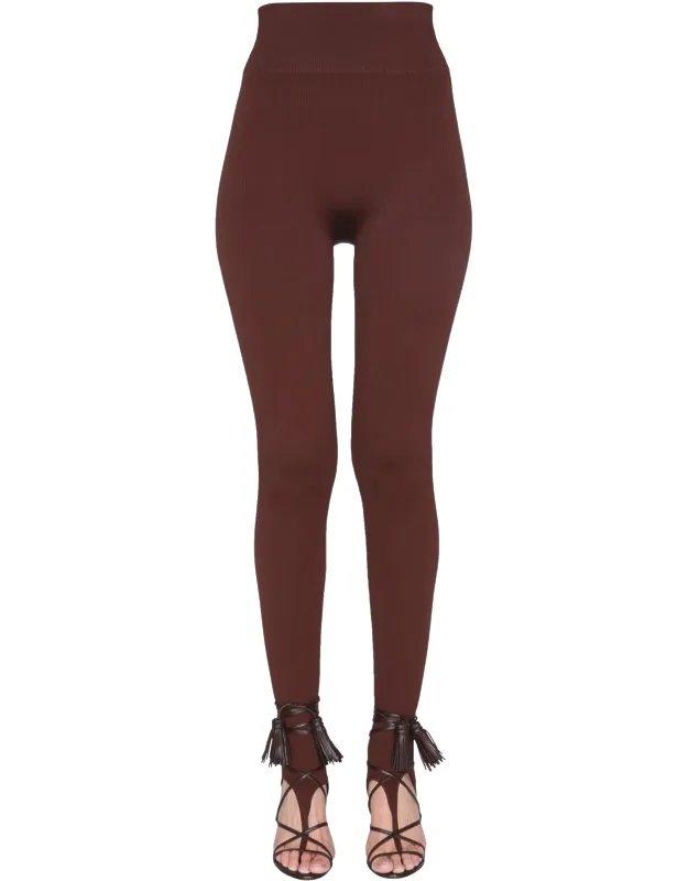 Jersey Leggings With Elastico In Vita And Dettaglio Cut Out Sul Fondo