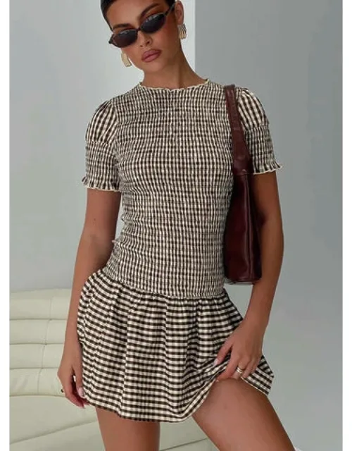 Shirred Mini Dress