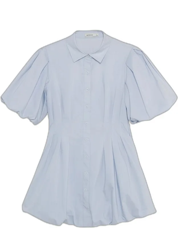 Cleo Balloon Pintuck Mini Dress