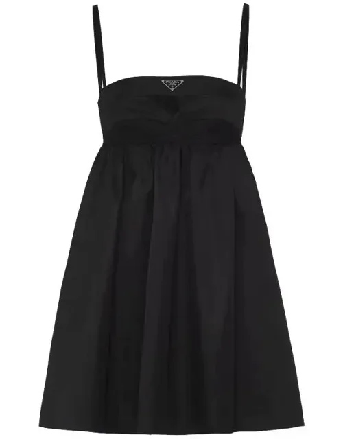 Drawstring-hem Mini Dress
