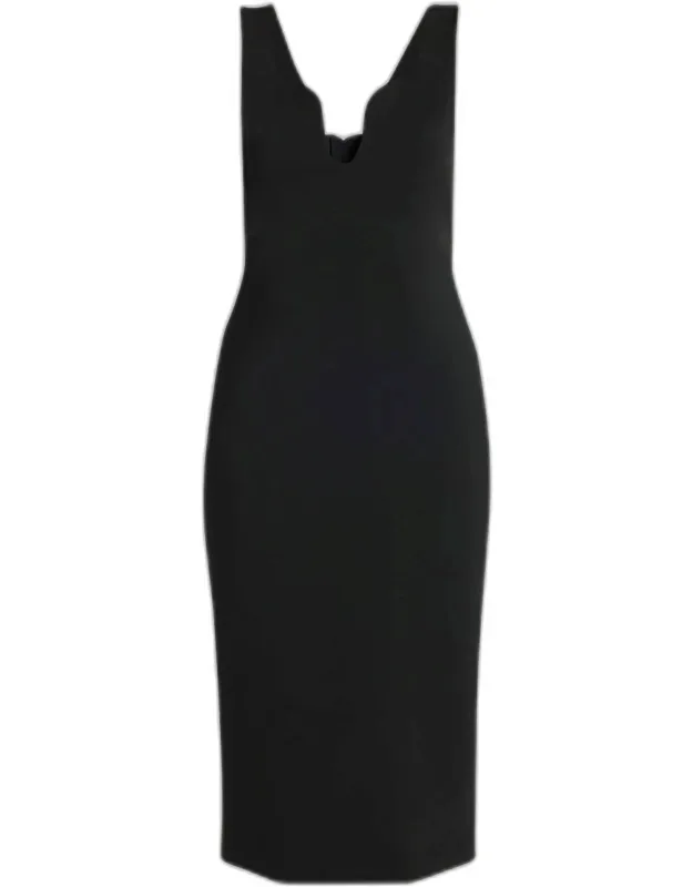 Stretch Jersey Body-con Midi Dress