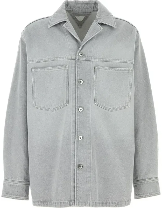 Light Grey Washed Denim Shirt