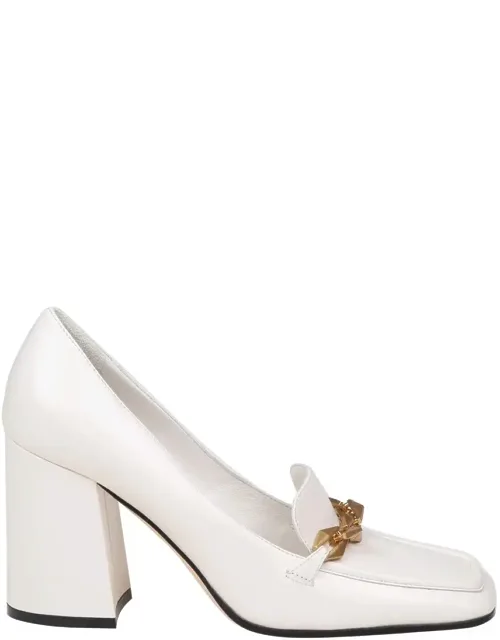 Pumps Smooth Grain High Block Heel