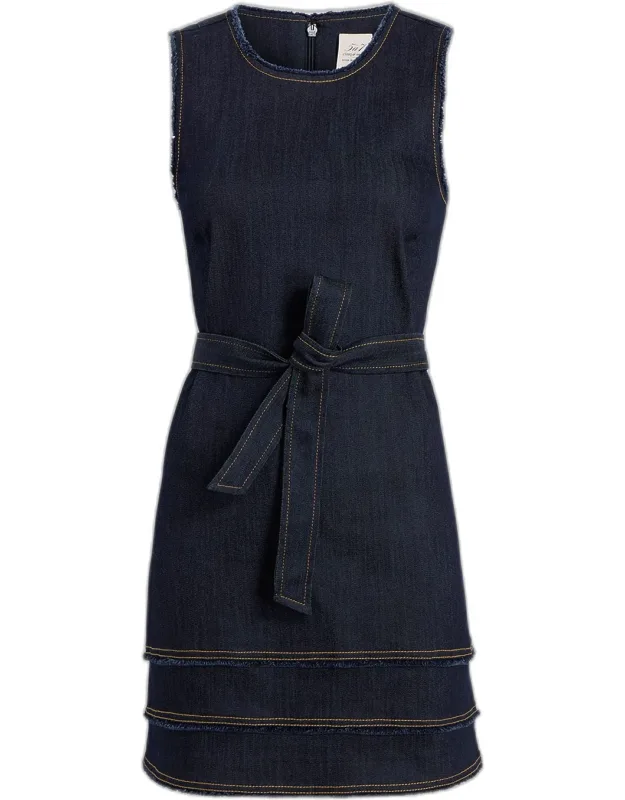 Mindie Mini Dress With Selftie Waist And Shift Silhouette