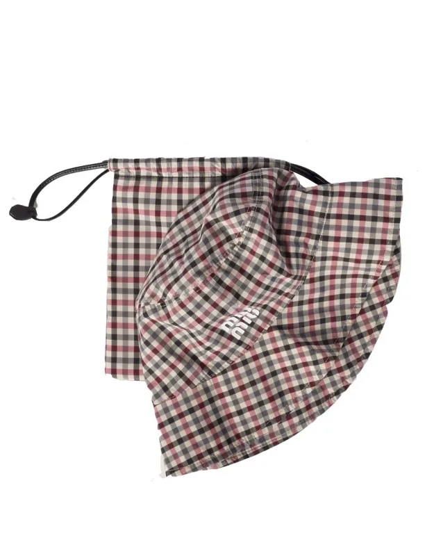 Vichy Hat With Pouch