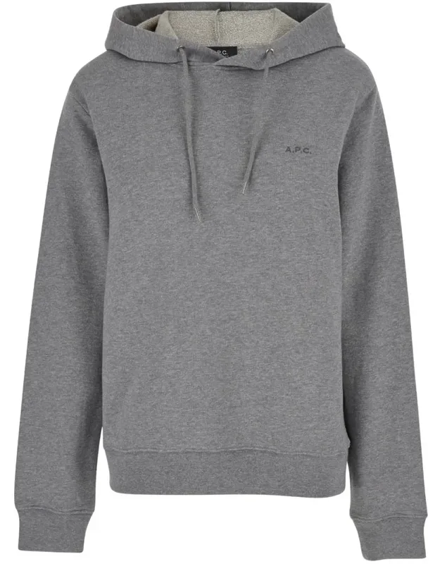Hoodie With Tonal Logo Embroidery In Jersey