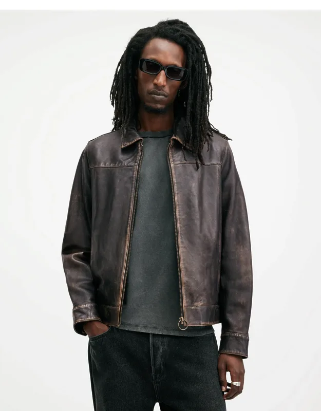 Two Tone Leather Jacket