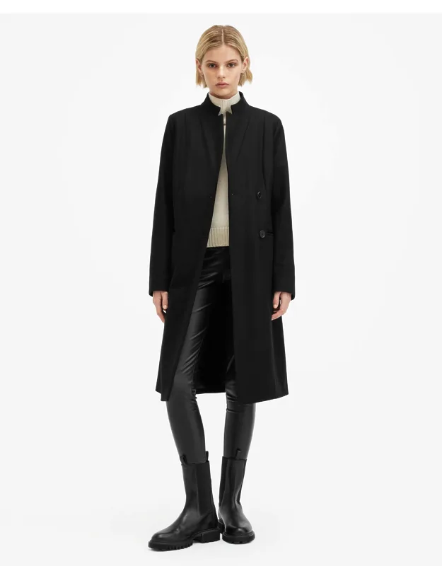 Sidney Wool Cashmere Blend Tailored Coat