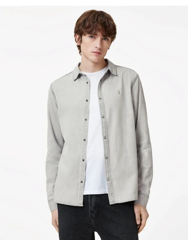 Gleason Press Stud Ramskull Denim Shirt