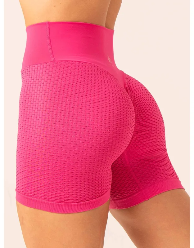 Ryderwear Honeycomb Scrunch Seamless Shorts - High Foldover Waistband, Lightweight Fabric