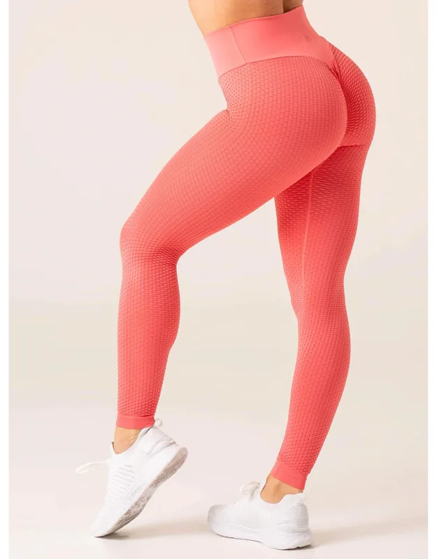 Honeycomb Scrunch Seamless Leggings - High Foldover Waistband, Scrunch Bum