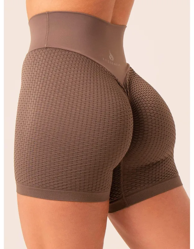 Ryderwear Honeycomb Scrunch Seamless Shorts - High Foldover Waistband, Lightweight Fabric