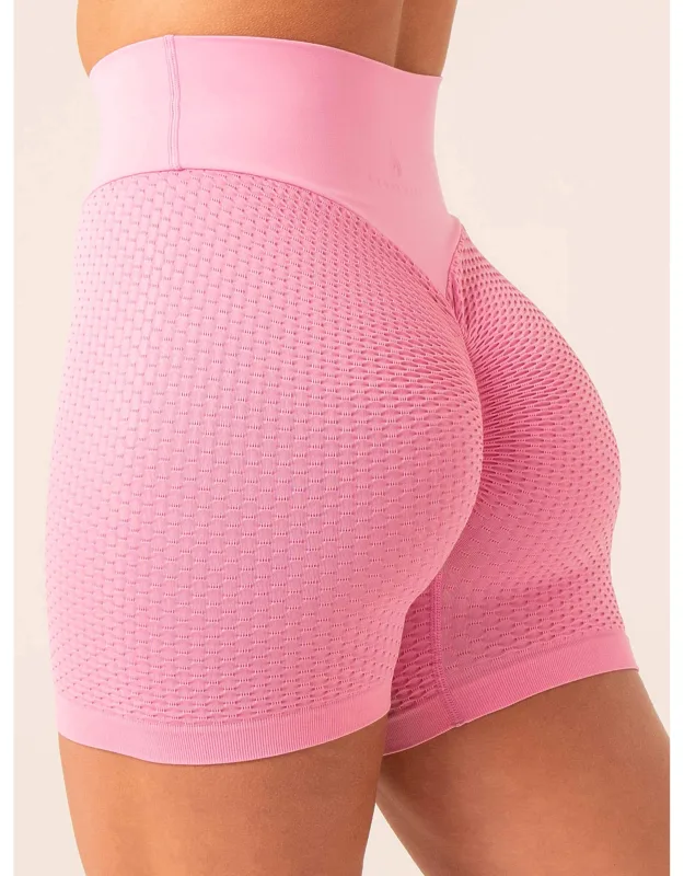 Ryderwear Honeycomb Scrunch Seamless Shorts - High Foldover Waistband, Lightweight Fabric