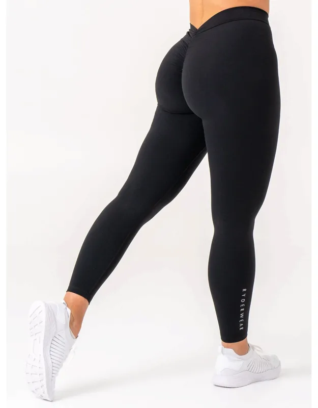 Nkd V Scrunch Leggings With Foldover Waistband And Scrunch Bum