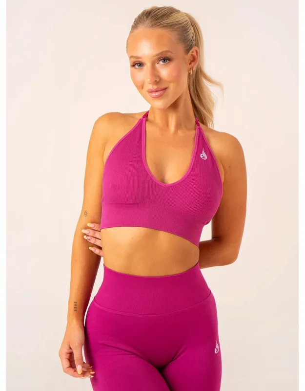 Lift Rib Seamless Halter Sports Bra