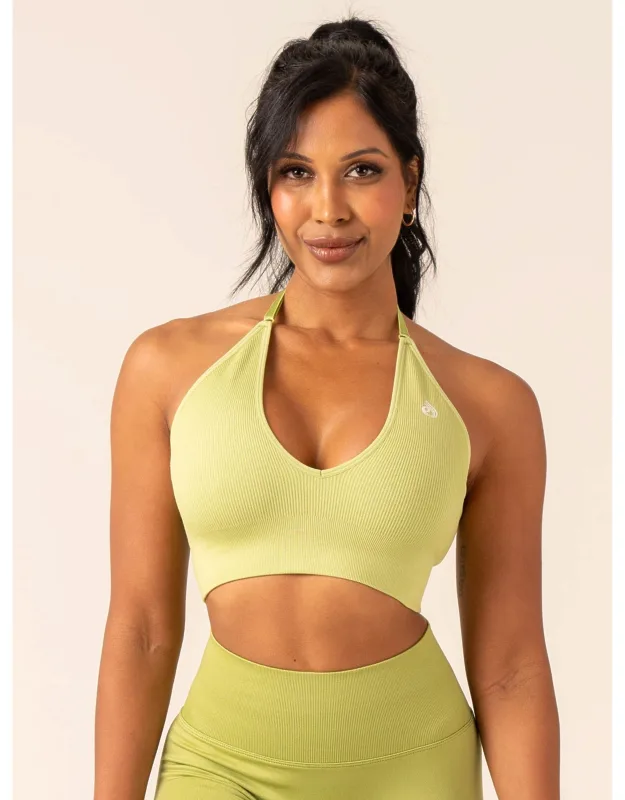 Lift Rib Seamless Halter Sports Bra
