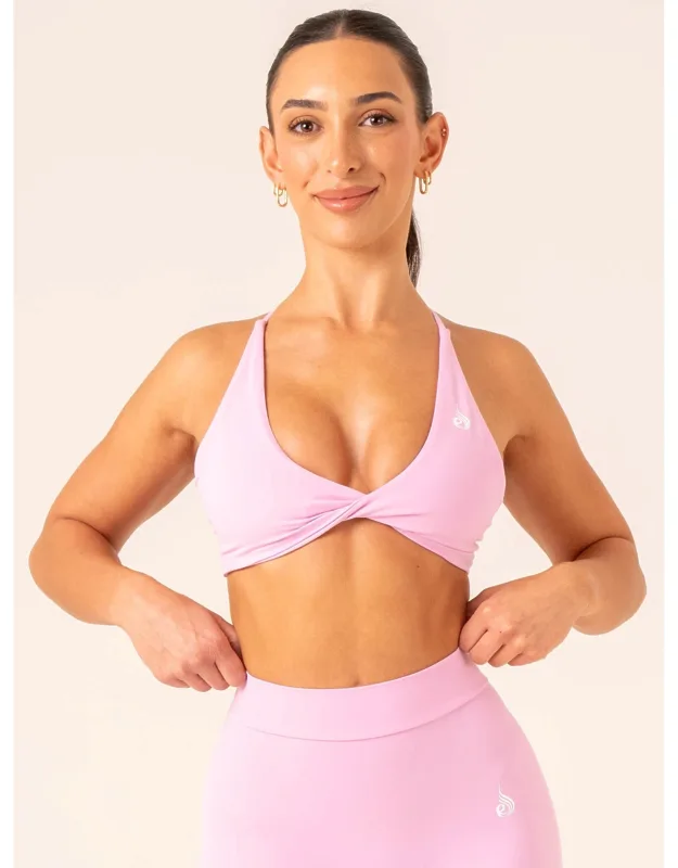 Nkd Twist Sports Bra - Low V-neck, Flattering Twist Detail