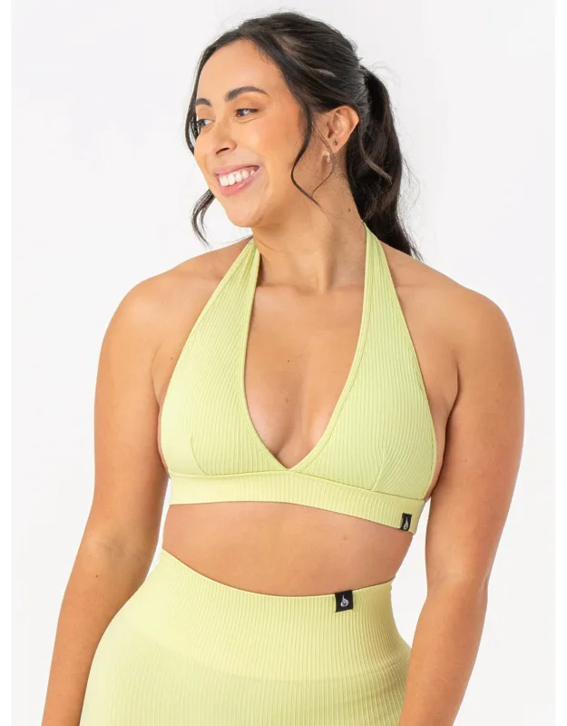 Rib Seamless Halter Sports Bra