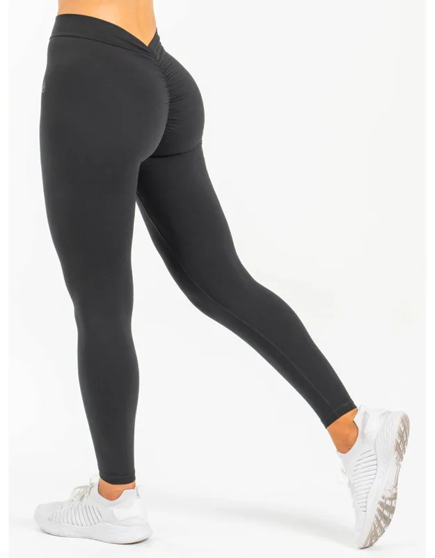 Ryderwear Nkd V Scrunch Leggings - Foldover Waistband, Scrunch Bum