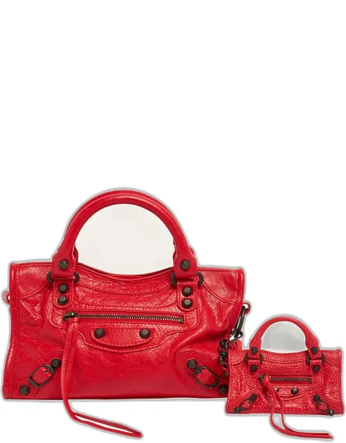 City Mini Leather Top-handle Bag
