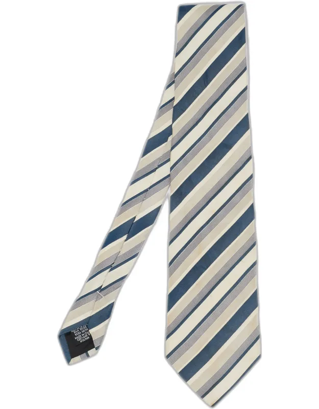 Diagonal Striped Silk Tie