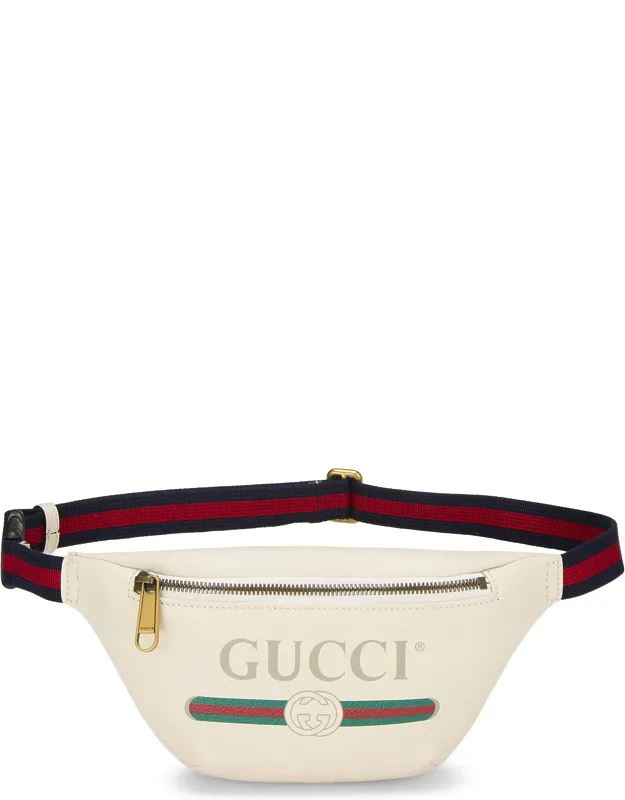 Leather Logo Printed Belt Bag