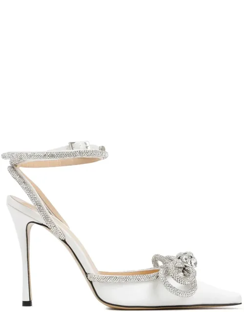 High Heels With Adjustable Ankle Strap And Double Bow Embellishment
