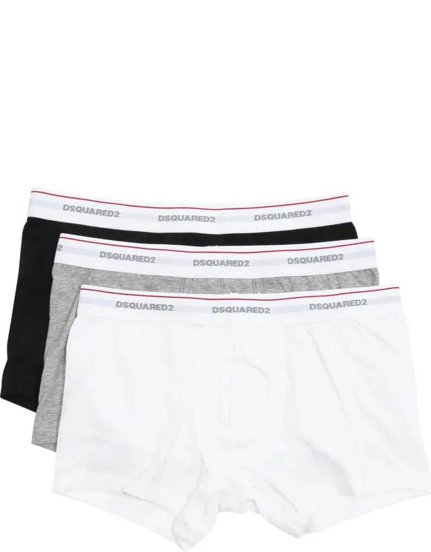 3 Pack Boxer With Elasticised Waist And Logo