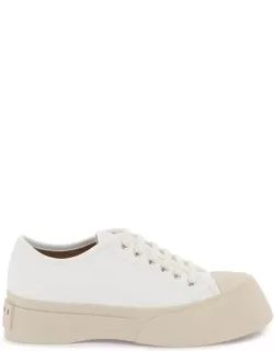 Sneakers With Oversized Rubber Sole And Contrasting Logo Embroidery