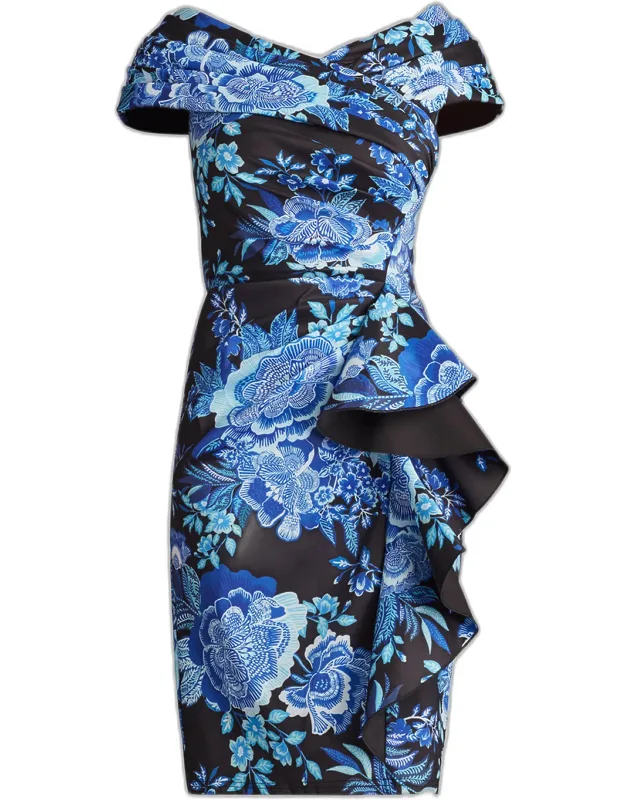 Floral-print Ruffle Dress