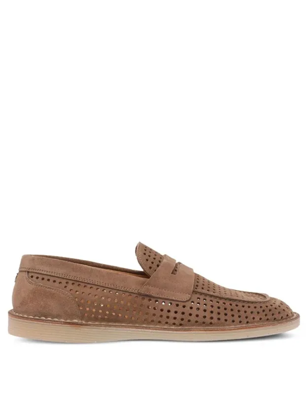 New Florio Perforated Suede Loafers