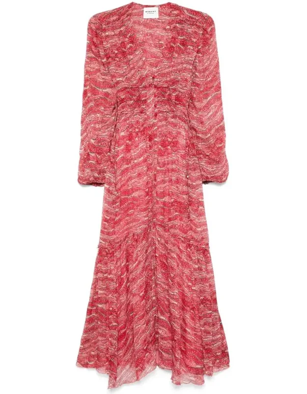 Amara Long Gathered Muslin Dress