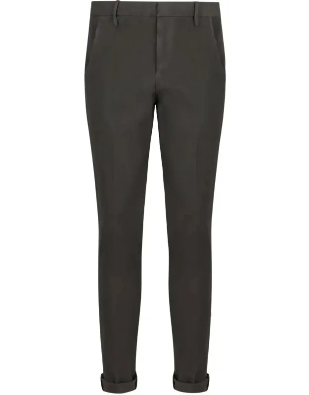 Chino Trousers With Two Side Pockets And Roll-up Ankle Cuffs