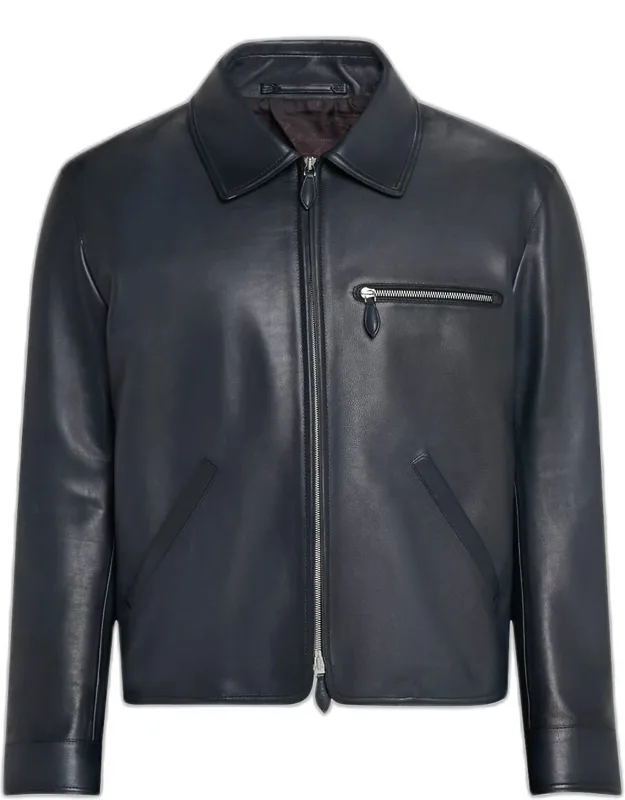 Full-zip Leather Jacket