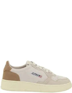 Leather Medalist Low Sneakers With Perforated Round Toe