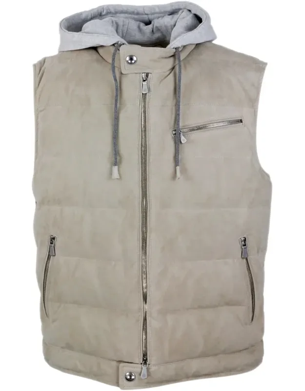 Eleventy Sleeveless Padded Vest With Zip Closure
