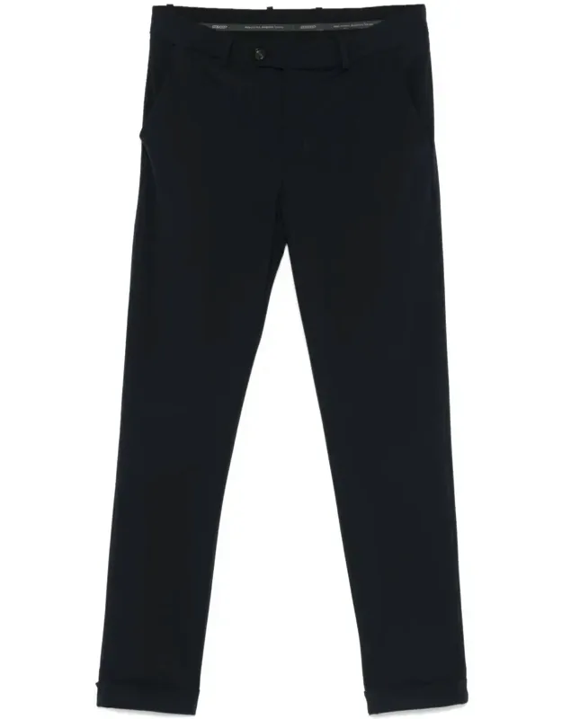 Trousers With Front Button And Zip Fastening