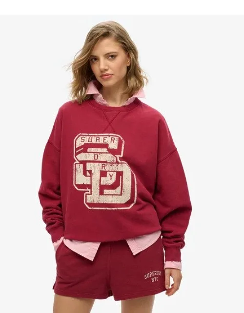 Athletic Essentials Relaxed Flock Crew Sweatshirt