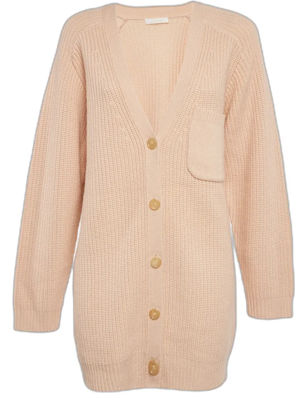 Pastel Cashmere Knit Button Front Cardigan