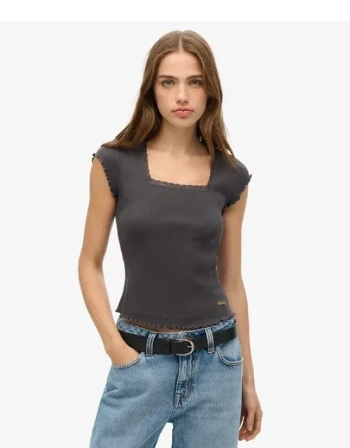 Essential Square Neck Short Sleeve T-shirt